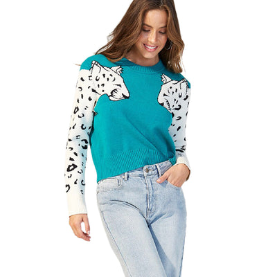 Suéter con Patrón Leopardo en Mangas - Image 4
