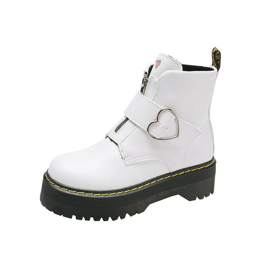 Botas Martin Mujer Plataforma Acolchada - Botines de Caña Corta con Cordones - Image 32