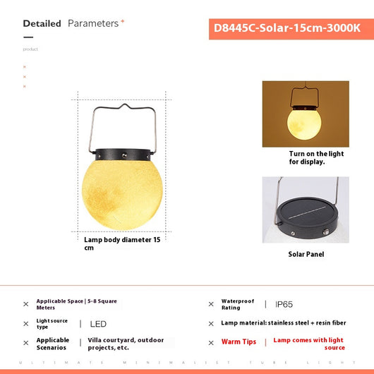 Lámpara Solar Decorativa para Jardín - Luz Lunar Impermeable - Image 3