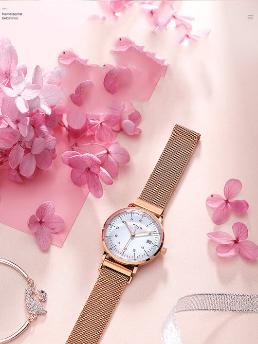 Reloj Ultradelgado Impermeable para Mujer con Movimiento Japonés y Calendario - Image 10