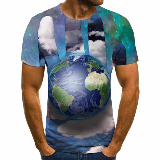 Playera Casual para Hombre con Impresión 3D Digital - Image 7