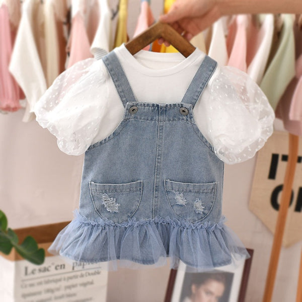 Vestido Jardinero de Jean para Bebé Niña