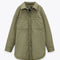 Chaqueta de Algodón Caqui Verde con Bolsillos Dobles - Abrigo Cálido