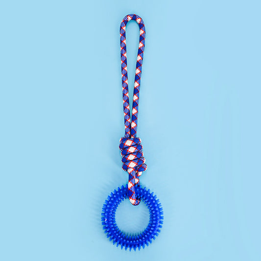 Juguete Mordedor Resistente para Perros con Cuerda Trenzada de Colores Vibrantes - Image 2