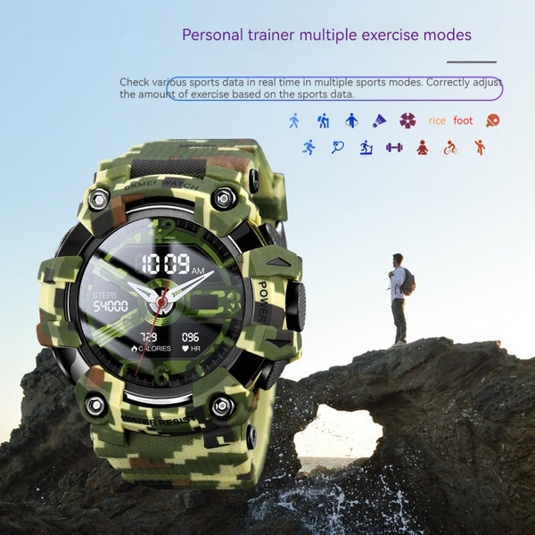 Reloj Inteligente Deportivo Resistente al Agua con Doble Luminosidad para Hombre