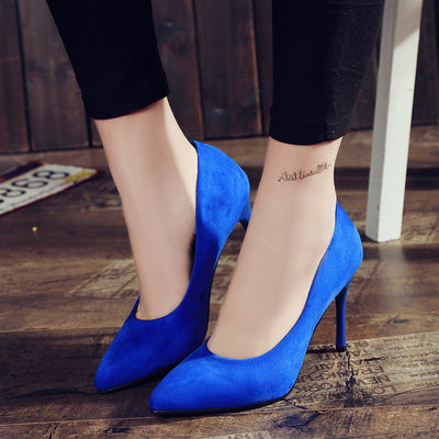 Tacones Altos Coreanos de Boca Abierta para Mujer - Image 3