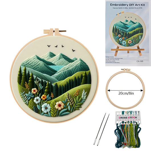Kit de Bordado Europeo Primavera-Verano: Colección Montaña y Costa - Image 5