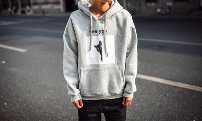 Sudadera con Capucha Gruesa para Hombre Invierno - Diseño Gato Estilo Coreano - Image 5