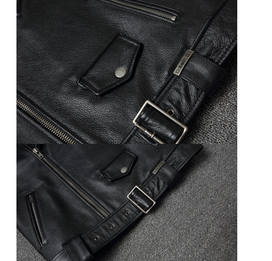 Chaqueta de Cuero para Motociclista Harley Estilo Clásico - Image 2