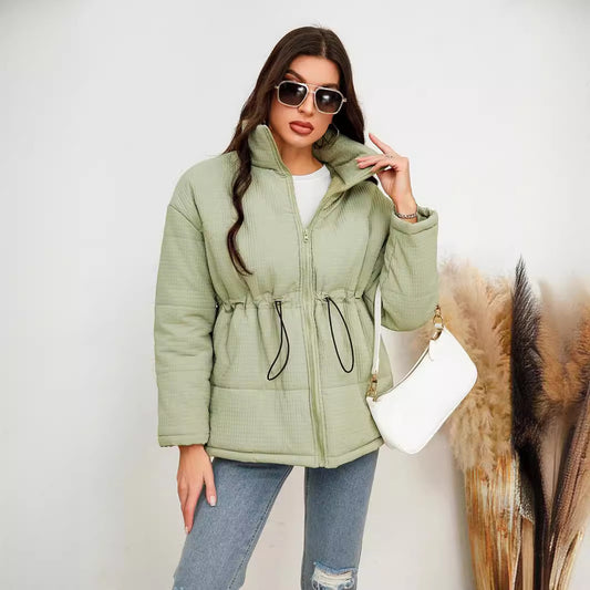 Chaqueta de Algodón con Cintura Ajustable y Cordones
