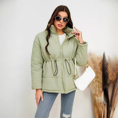 Chaqueta de Algodón con Cintura Ajustable y Cordones