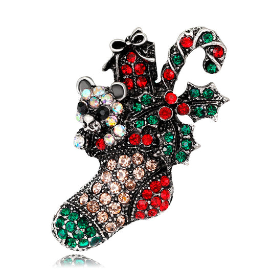 Broche Navideño Árbol de Navidad y Papá Noel - Image 3