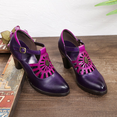 Zapatos de Tacón Alto Puntiagudo con Detalles Calados para Mujer - Image 7