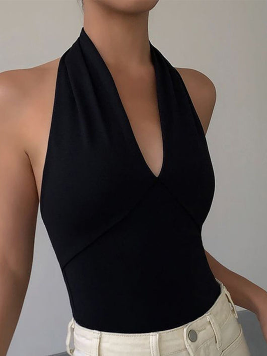 Chaleco Halter Cuello V Negro Advanced Sense - Image 6