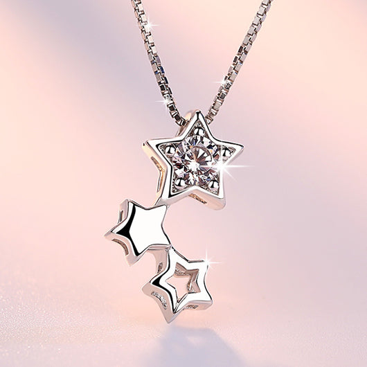 Collar Colgante Estrella Hueca - Diseño Minimalista de Personalidad - Image 3