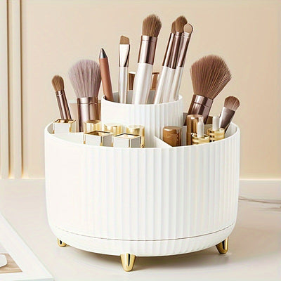 Organizador Giratorio de Brochas de Maquillaje con Almacenamiento Cosmético