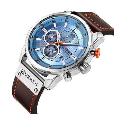 Reloj Deportivo Militar Cronógrafo Impermeable Cuero Premium Lujo