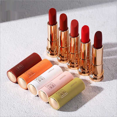 Kit de 5 Labiales Macaron Diamond Velvet - Colores Intensos y Larga Duración