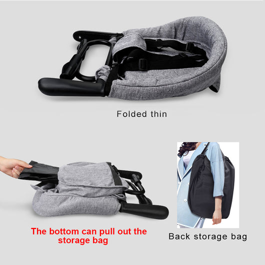 Silla Alta Portátil para Bebé con Cinturón de Seguridad y Funda Protectora - Image 3