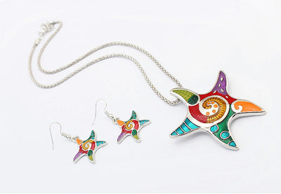 Collar Estrella de Mar con Gota de Color - Image 3