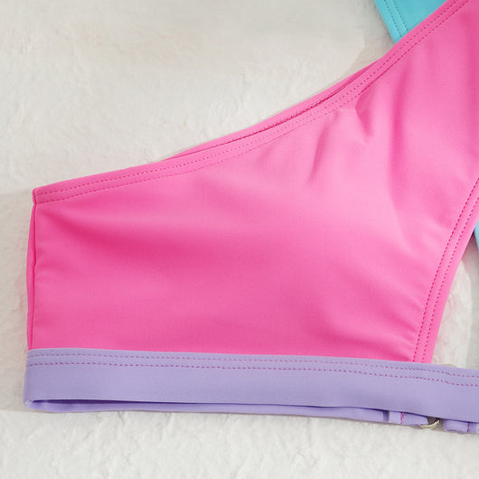 Bikini Deportivo Bicolor con Diseño Cruzado para Mujer - Image 17