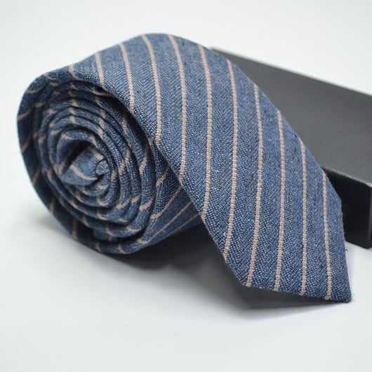 Corbata de Lana Imitación a Cuadros y Rayas para Bodas - Image 3