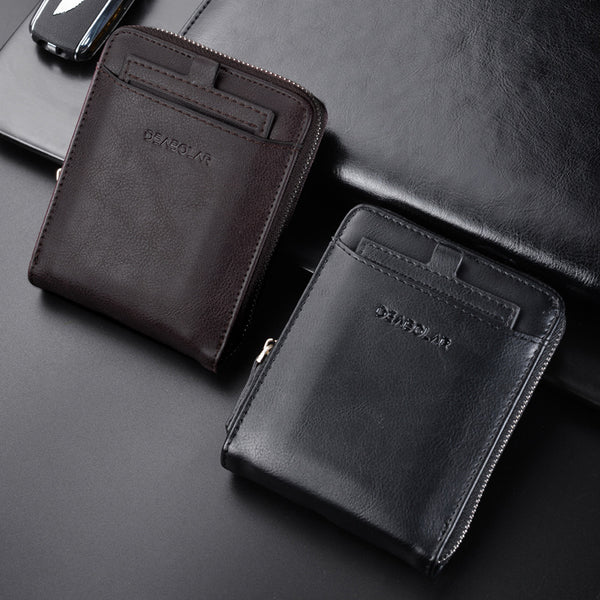 Billetera Retro Multitarjeta con Cierre