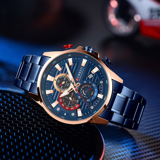 Reloj Deportivo de Acero Inoxidable con Seis Esferas - Cuarzo Precisión - Image 4