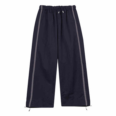Pantalones Anchos de Talle Alto con Pliegues en Nylon - Image 8