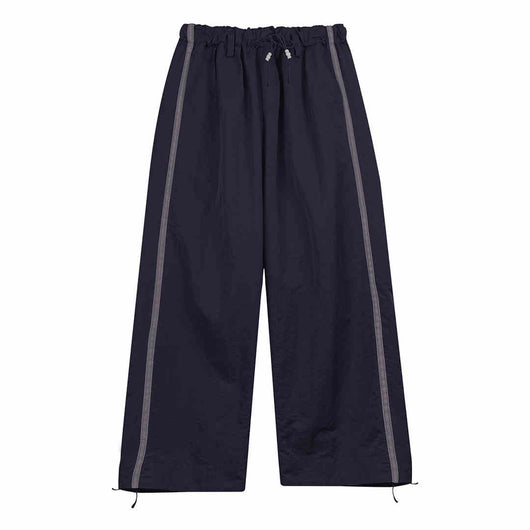 Pantalones Anchos de Talle Alto con Pliegues en Nylon - Image 8