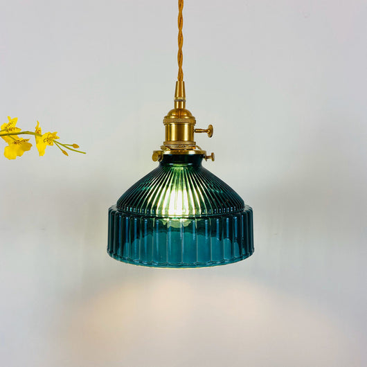 Lámpara Colgante Nórdica Retro con Cristal y Latón - Image 9