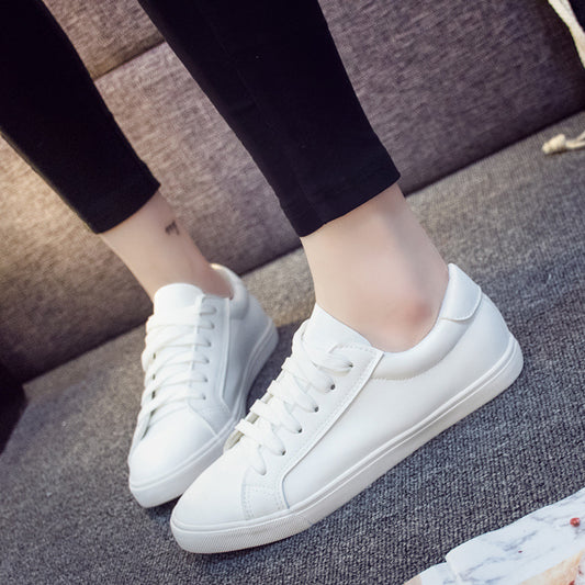 Zapatillas de Lona Blancas Estilo Coreano para Mujer - Diseño Minimalista y Cómodo