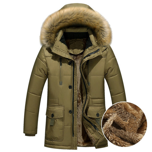 Chaqueta Acolchada de Algodón Talla Grande Suelta