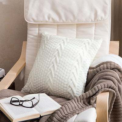 Funda de almohada gruesa tejida en lana - Image 12