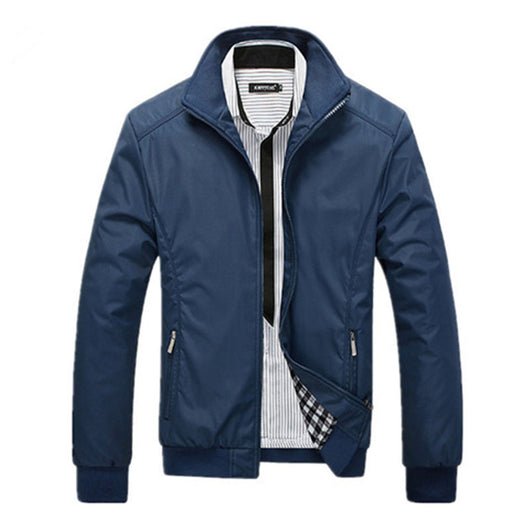 Chaqueta Casual de Cuello Alto para Hombre Talla Grande - Image 12