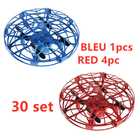 Gold mini UFO drone with a spherical protective cage and black propellers, sold as a 3-piece set. - Image 35