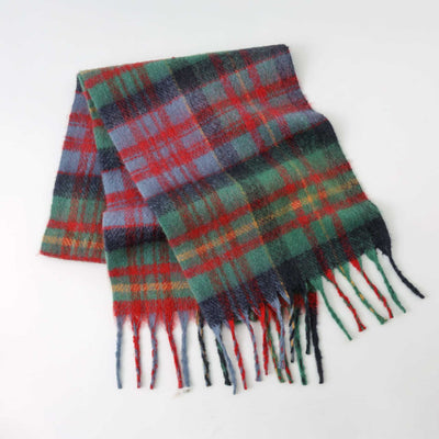 Bufanda Escocesa Mohair Arcoíris con Flecos, Gruesa y Cálida - Image 12