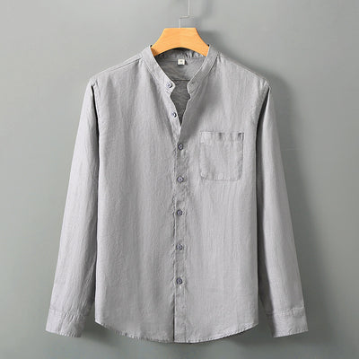 Camisa de Lino a Rayas Manga Corta - Image 21