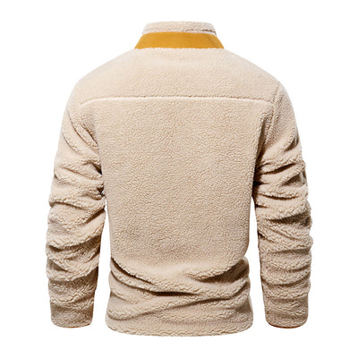 Chaqueta Casual de Terciopelo de Cordero Imitado - Image 10