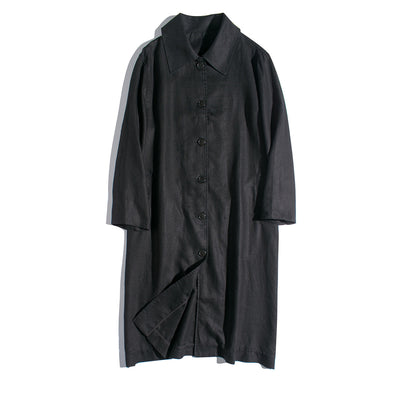 Abrigo Trench Coat de Algodón y Lino con Solapas Holgadas para Mujer - Image 6