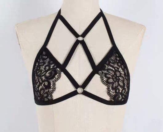 Sostén Halter con Encaje Anudado - Image 2