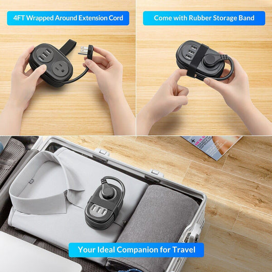 Regleta de Viaje Internacional con Puertos USB - Estándares Americano y Europeo - Image 15