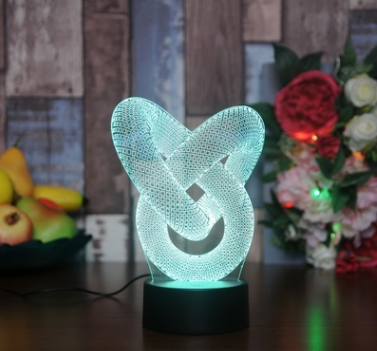 Lámpara LED 3D Táctil Multicolor - Luz Nocturna Creativa para Mesita de Noche - Image 9