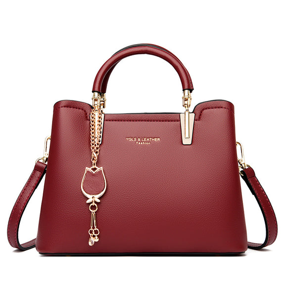 Bolsa Mensajera de Hombro con Textura para Mujer