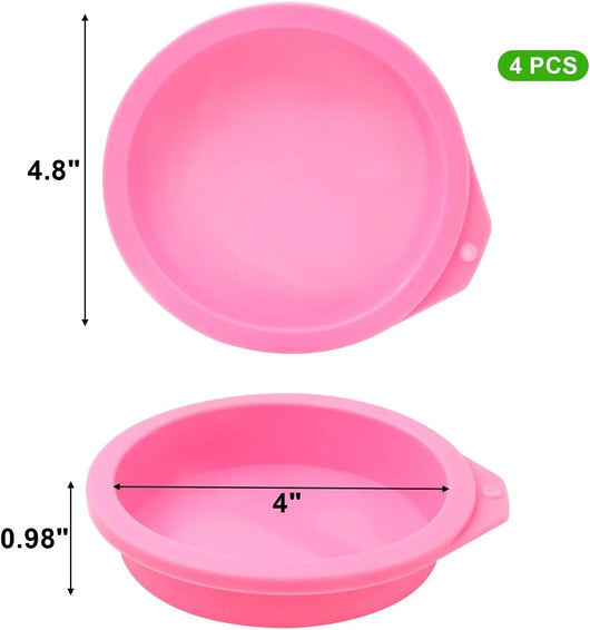 4 Pcs Air Fryer Egg Molds, Air Fryer Egg Molds Silicone, Air Fryer Bites Egg Molds for Muffin Lids, Toast, Non-Stick Air Fryer Accessories - Tekeno