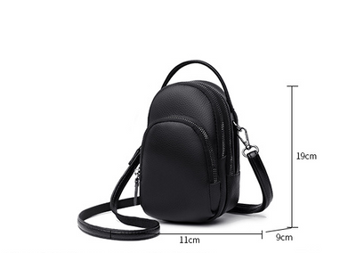 Bolso Bandolera de Cuero Multicapa - Diseño Minimalista y Funcional - Image 13
