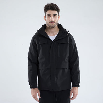 Chaqueta Montañera 3 en 1 Multibolsillos Talla Grande - Image 3