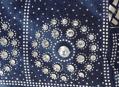 Bolso Bandolera Canvas Cuadrado con Tachuelas de Diamante Tejido - Image 16