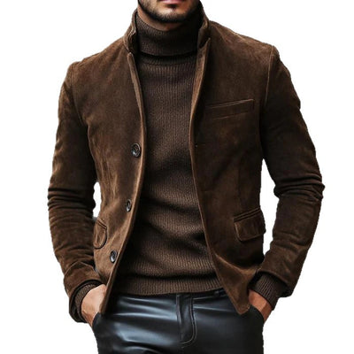 Chaqueta de Gamuza Retro Casual para Hombre - Image 5