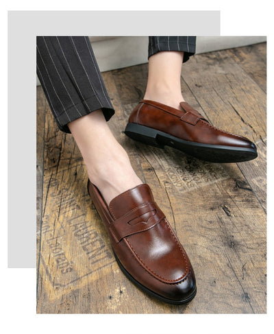 Zapatos de Cuero Minimalistas Punta Afilada Estilo Británico - Image 10